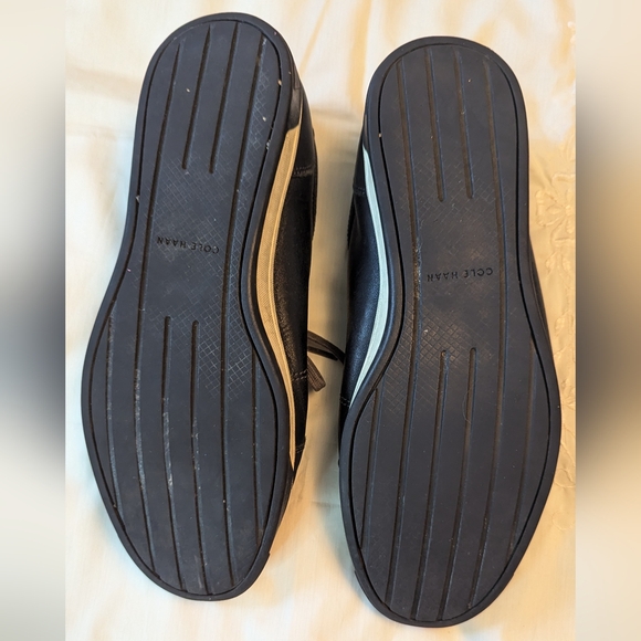 Cole Haan sz8-1/2M black w/ white retro leather dress sneakers GUC - Picture 2 of 8